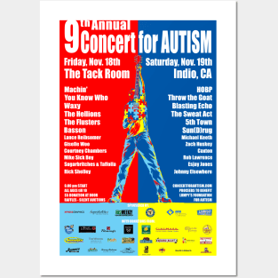 9th Annual Concert for Autism Flyer Tee 2016 Posters and Art